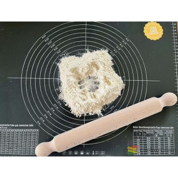   Eppicotispai Natúr bükkfa nyújtó (sodrófa) 40cm, vászon tároló zsákkal
