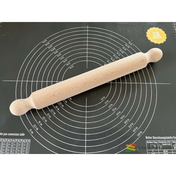 Eppicotispai Natúr bükkfa nyújtó (sodrófa) 40cm, vászon tároló zsákkal