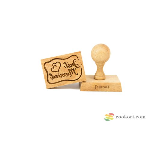 Folkroll "Just Married" stamp 7x5cm