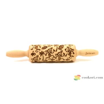   Folkroll "Jungle" majom mintás sodrófa junior méret, 24cm