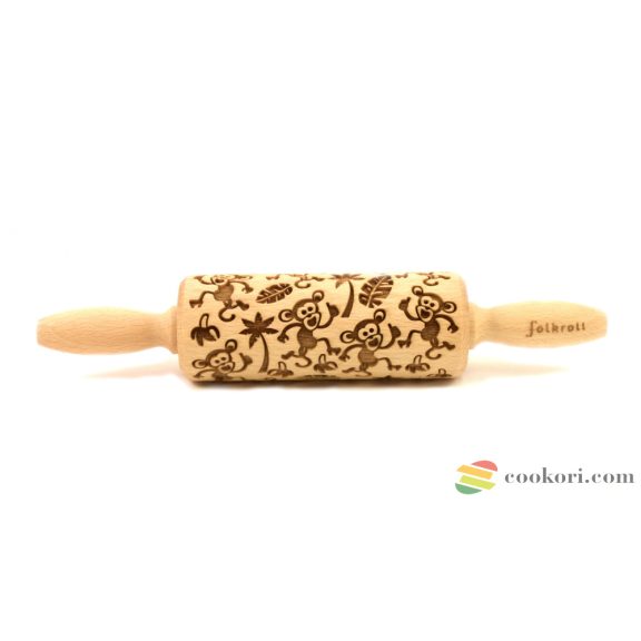 Folkroll "Jungle" majom mintás sodrófa junior méret, 24cm