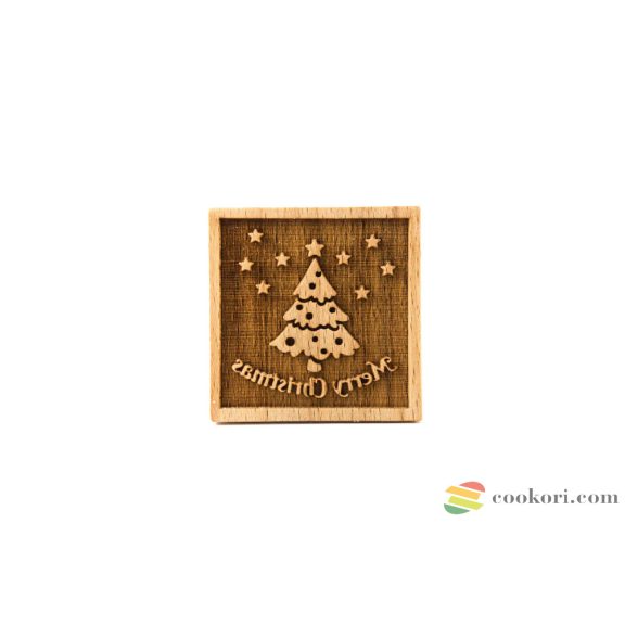Folkroll "Merry Christmas" pecsét 5,5x5,5cm