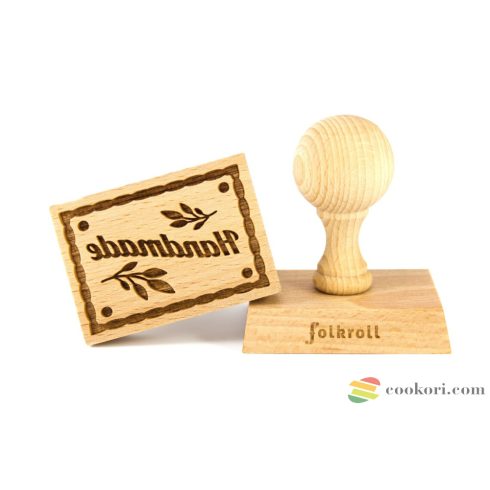 Folkroll "Handmade" engraved stamp 7x5cm