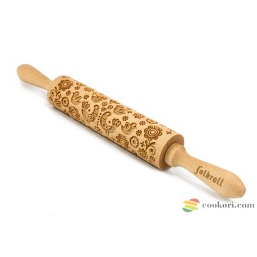 Folkroll Népies galamb mintás nyújtó M méret, 37cm