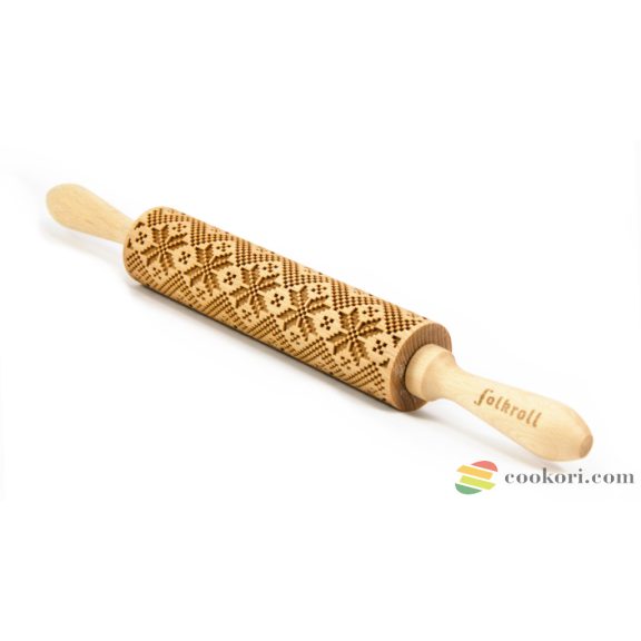FolkRoll Skandináv mintás nyújtó M méret, 37cm