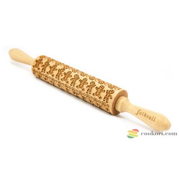 FolkRoll Mézike mintás nyújtó M méret, 37cm