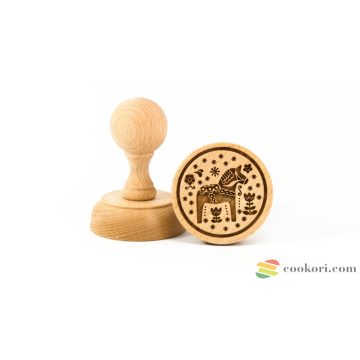 FolkRoll Engraved cookie stamp folf swedish