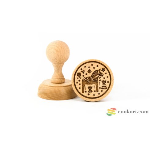 FolkRoll Engraved cookie stamp folf swedish