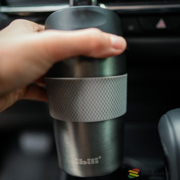   Ibili "Lux Titanium" duplafalú fém termosz, 360ml, ezüst