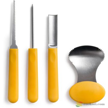 Ibili Set of 4 pumpkin decorating ustensils