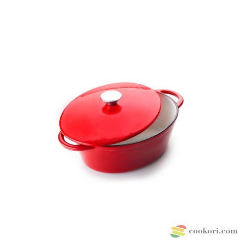 Ibili Oval casserole red 27x21cm