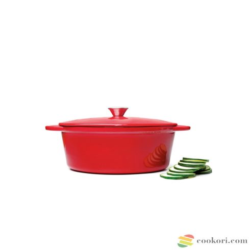 Ibili Oval casserole red 27x21cm