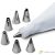 Ibili Decorating set( 6 nickel nozzles+adapter+pastry bag 25cm)