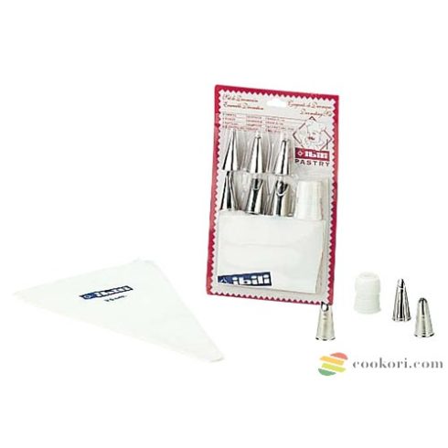 Ibili Decorating set( 6 nickel nozzles+adapter+pastry bag 25cm)