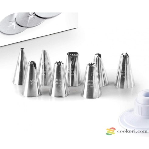 Ibili Keksz, linzer, churros készítő és dísztíő készlet (10+8)