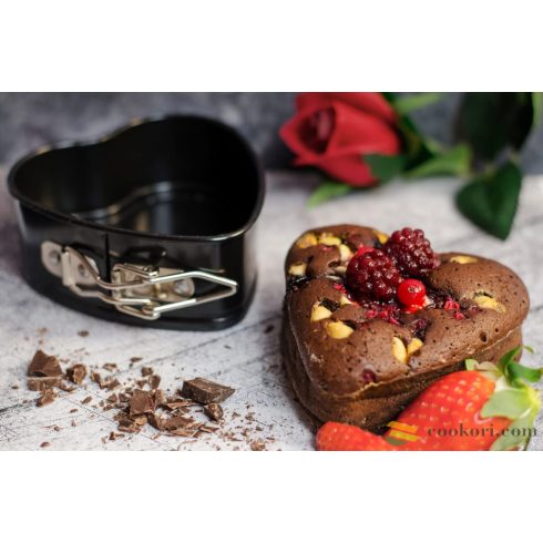 Ibili Mini szív alakú csatos tortaforma, 11 cm