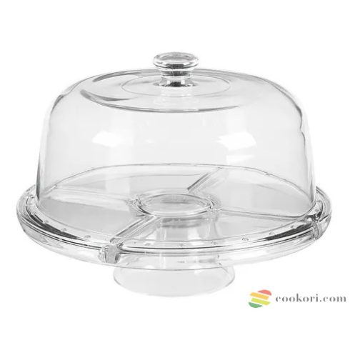 Palladio footed cake plate with dome