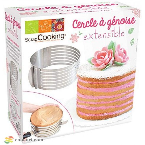 Scrapcooking Adjustable round stainless stell frame 16-20cm