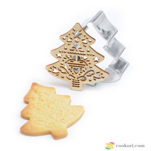 Scrapcooking Cookie cutter+wood embrosser fir tree