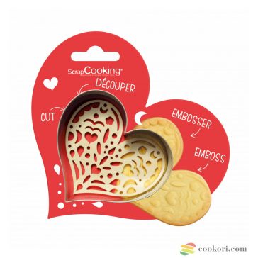 Scrapcooking Szív kiszúró és mintázó készlet