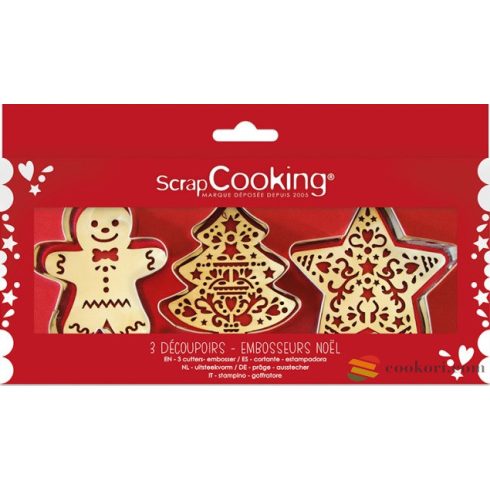 Scrapcooking Set of cutters+ embrosser Christmas