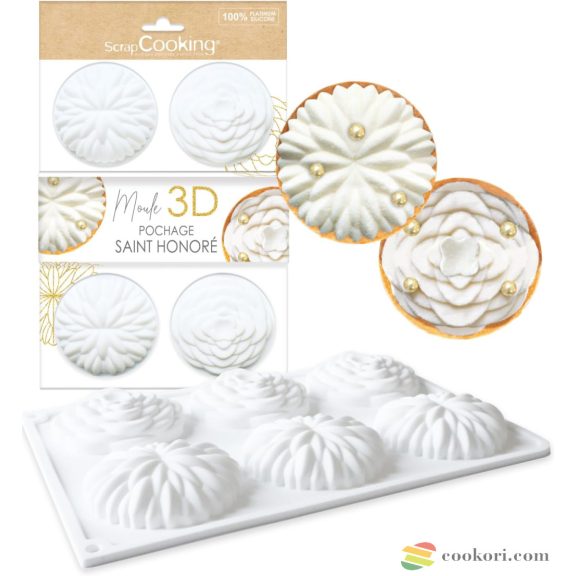 ScrapCooking Saint-Honoré 3D Szilikon Tartelette Forma, 6db-os (2897)