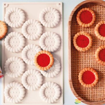 Scrapcooking Szilikon Tartelette/keksz sütőforma, 11db-os