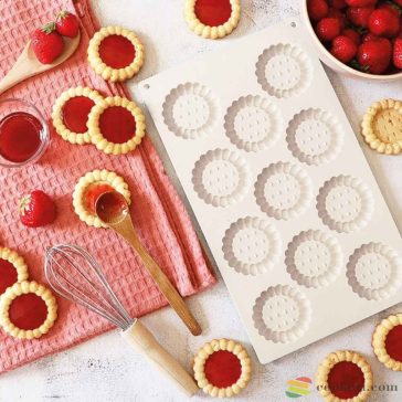 Scrapcooking Szilikon Tartelette/keksz sütőforma, 11db-os