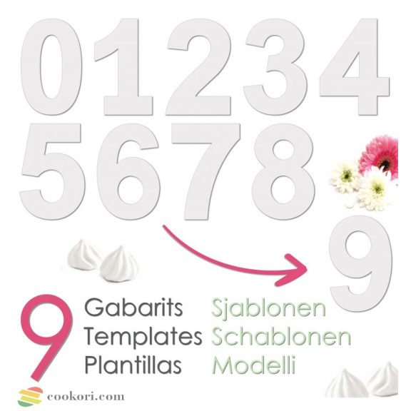 ScrapCooking Számtorta sablon (number cake), 9db-os