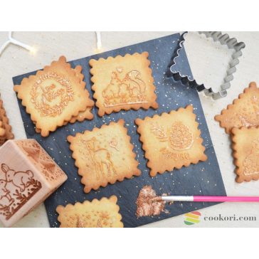 ScrapCooking Fa erdei keksz pecsét + kiszúró