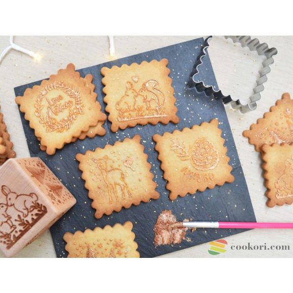 ScrapCooking Fa erdei keksz pecsét + kiszúró