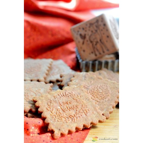 Scrapcooking Woodland  wood cookie stamp + cookie cutter
