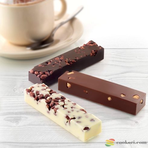 Silikomart rudacska forma "My snack", müzli és csokoládé