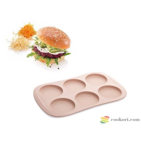 Tescoma Hamburger zsemle sütőforma recepttel, 6db-os