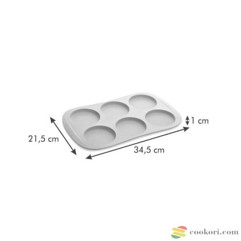 Tescoma Hamburger zsemle sütőforma recepttel, 6db-os