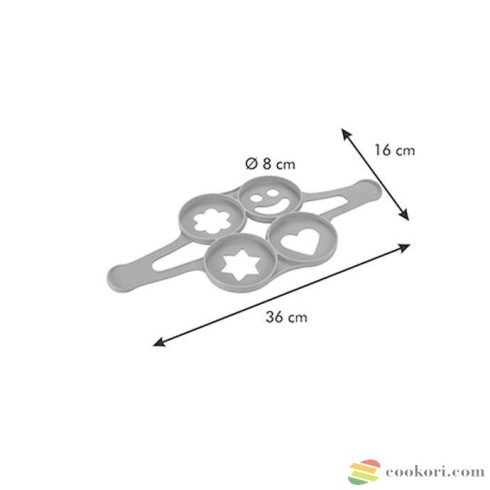 Tescoma Amerikai palacsinta, tojás, fánk sütőforma, 4db-os