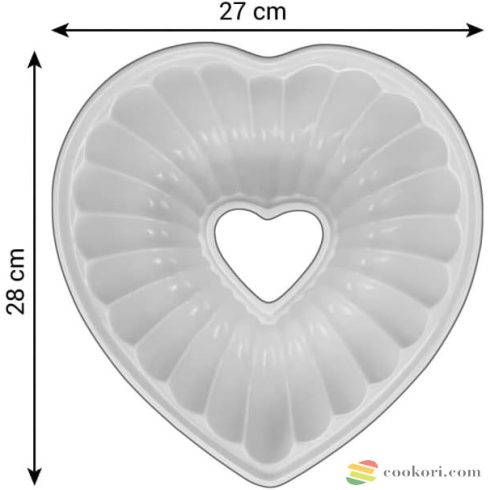 Tescoma Szív alakú kerámia sütőforma, 28x27cm