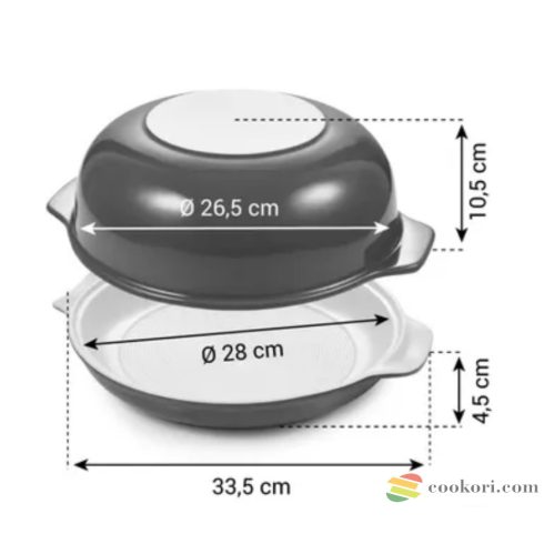 Tescoma Kerámia kerek fedeles sütőforma kenyérsütéshez , 30cm