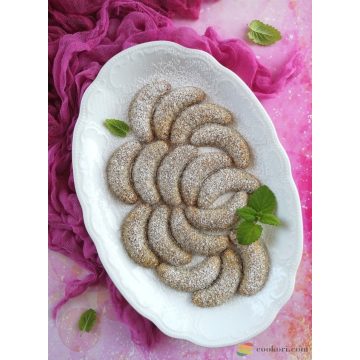 Pan for crescent-shaped vanilia rolls