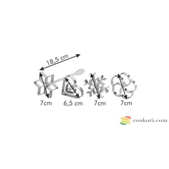 Tescoma Virágfánk forma, 4db-os