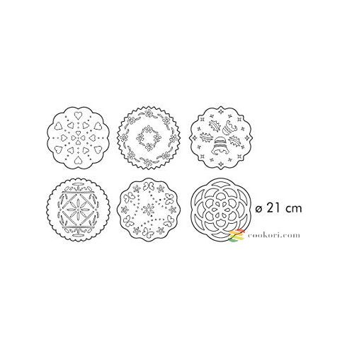 Tescoma Díszítő sablonok 21cm, 6db-os