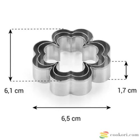 Tescoma Cookie cutters four-leaves clover, 3pcs