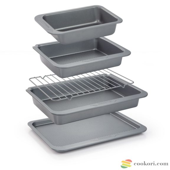 Tescoma Compact sütőforma és tepsi készlet, 5db-os Tescoma Compact sütőforma és tepsi készlet, 5db-os